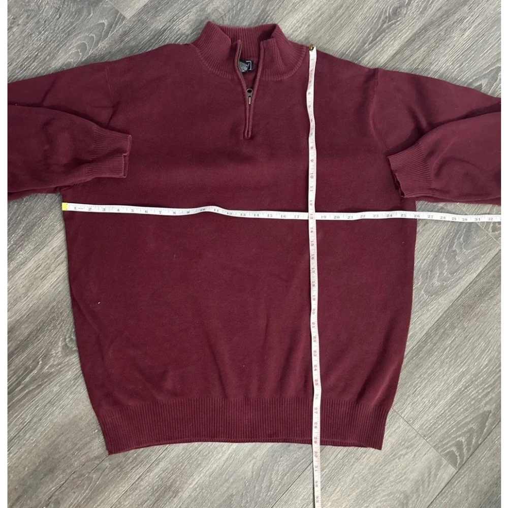 Dockers Men’s 3XLT 1/4 Zip Maroon Sweater 100% Cotton